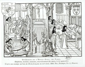 Interior of the Hotel Dieu hospital