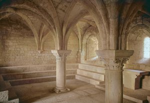 Interior of the chapter house of the Cistercian abbey, founded in 1146