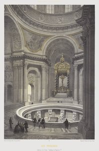 Interior of the dome and tomb of Napoleon I, Les Invalides, Paris