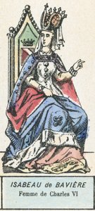 Isabeau of Bavaria, Wife of Charles VI (engraving) by French School