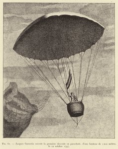 Jacques Garnerin Executes the First Parachute Descent, from a Height of 1000 Meters, on October 22, 1797