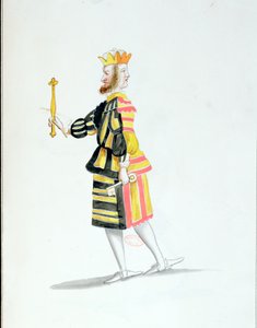 Janus costume for the Ballet de la Nuit by Jean-Baptise Lully danced by Louis XIV