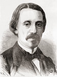 Jean Bernard Léon Foucault, from Les Merveilles de la Science, published c.1870 (engraving) by French School