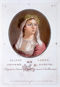 Jeanne Laisne, from Portraits des grands hommes, femmes illustres, et sujets memorables de France by French School