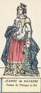 Joan of Navarre, Wife of Philip the Fair (engraving) by French School