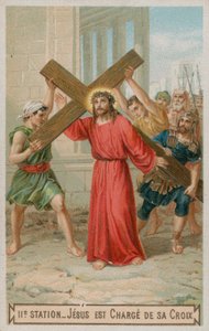 Jesus carries His Cross (The second Station of the Cross) by French School