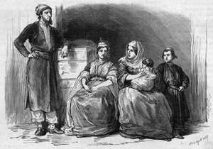 Jewish population of Tetouan in Morocco: members of a Jewish family by French School
