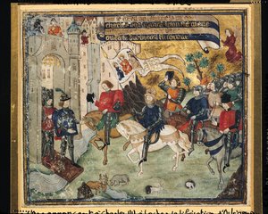 Joan of Arc Announcing the Liberation of Orleans to Charles VII at Loches by French School
