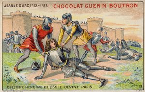 Joan of Arc wounded before the walls of Paris by French School