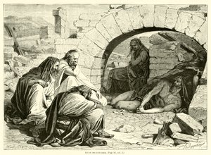 Job and His Three Friends by French School