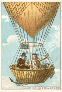 Joseph Louis Gay-Lussac and Jean-Baptiste Biot in a balloon at an altitude of 4000 metres by French School