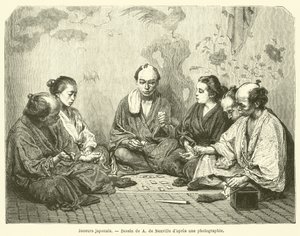 Japanese Players (engraving) by French School