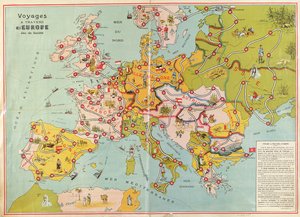 Journeys Across Europe Board Game, c.1875