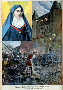 Julienne Duguesclin (1377-1404) Benedictine nun, illustration Le Petit Journal of 23 July 1894 by French School