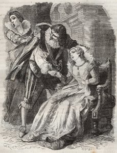 Jumping like a furious, grabbing the duke by his coat... Queen of France Anne of Austria and the Duke of Buckingham