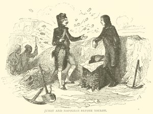 Junot and Napoleon before Toulon by French School