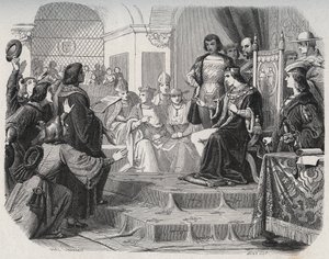 King Louis XII proclaimed father of the people to the States General of Tours on 14 May 1506 by French School