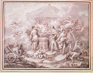 King Louis XVI Swearing on the Book of the Constitution