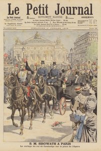 King Sisowath of Cambodia Visiting Paris by French School