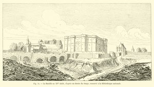 The Bastille in the 15th Century, after a Drawing of the Time, Preserved at the National Library by French School