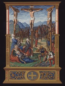 La Calvaire, Manuscript French from the Late 15th Century by French School