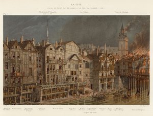 The Cité, between Pont Notre-Dame and Pont au Change, 1621 by French School
