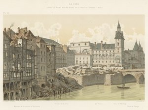 The Cité, between Pont Notre-Dame and Pont au Change, 1800 by French School
