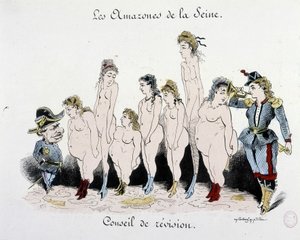 La Commune: Conseil de Révision des Amazones de la Seine - Drawing, Musee Carnavalet