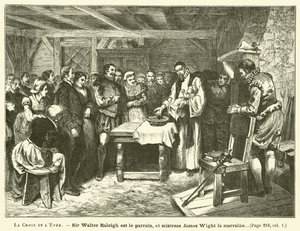 The Cross and the Sword (engraving) by French School