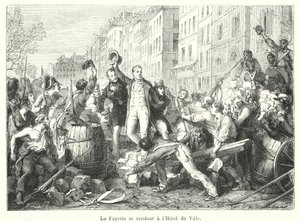 La Fayette Going to the City Hall (engraving)
