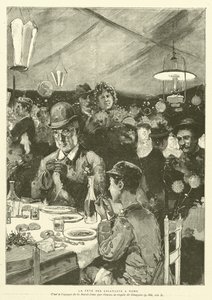 The Snail Festival in Rome (engraving) by French School