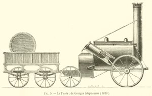 The Rocket, by George Stephenson by French School