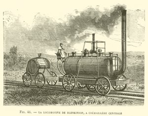 The Blenkinsop Locomotive with Central Rack by French School