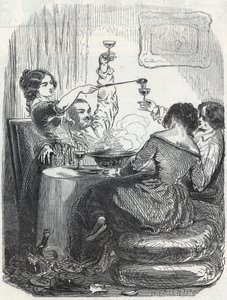 La Maison Doree restaurant located at 20, Boulevard des Italians in the 9th arrondissement of Paris - Engraving in 