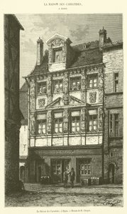 The House of the Caryatids, in Dijon (engraving)