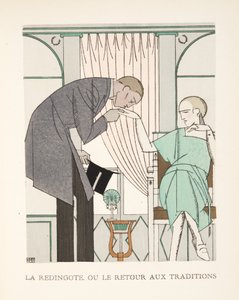 The Redingote or the Return to Traditions, from a Collection of Fashion Plates by French School