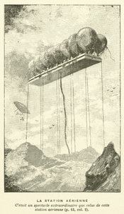 The Aerial Station (engraving) by French School