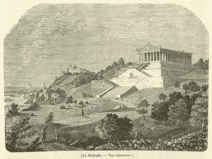 The Walhalla, Exterior view by French School