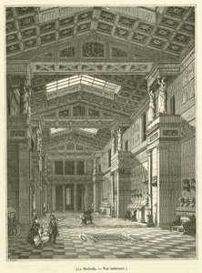 The Walhalla, Interior View (engraving) by French School