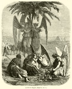The Flight into Egypt (engraving) by French School