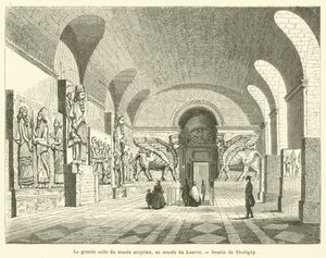 The Great Hall of the Assyrian Museum, at the Louvre Museum