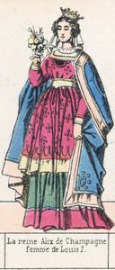 Queen Alix of Champagne, wife of Louis VII by French School