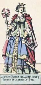 Queen Bonne of Luxembourg, Wife of John the Good by French School
