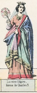 Queen Odgive, wife of Charles III by French School