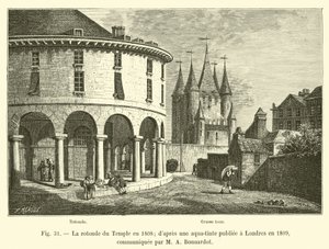 The Rotunda of the Temple in 1808; after an aquatint published in London in 1809, communicated by M A Bonnardot