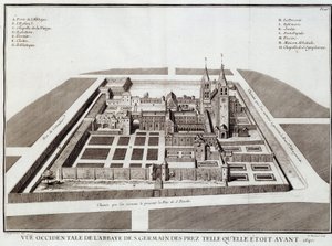 The Abbey of Saint Germain before 1640 - in “Histoire de l