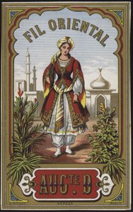 Label for Oriental thread by French School
