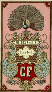 Label for extra strong linen thread by French School