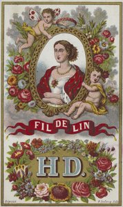 Label for linen thread by French School