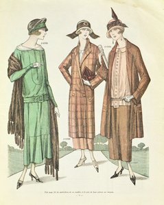 Ladies Fashion, illustration from La Veritable Mode Francaise de Paris, 1924 by French School